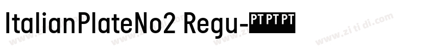 ItalianPlateNo2 Regu字体转换